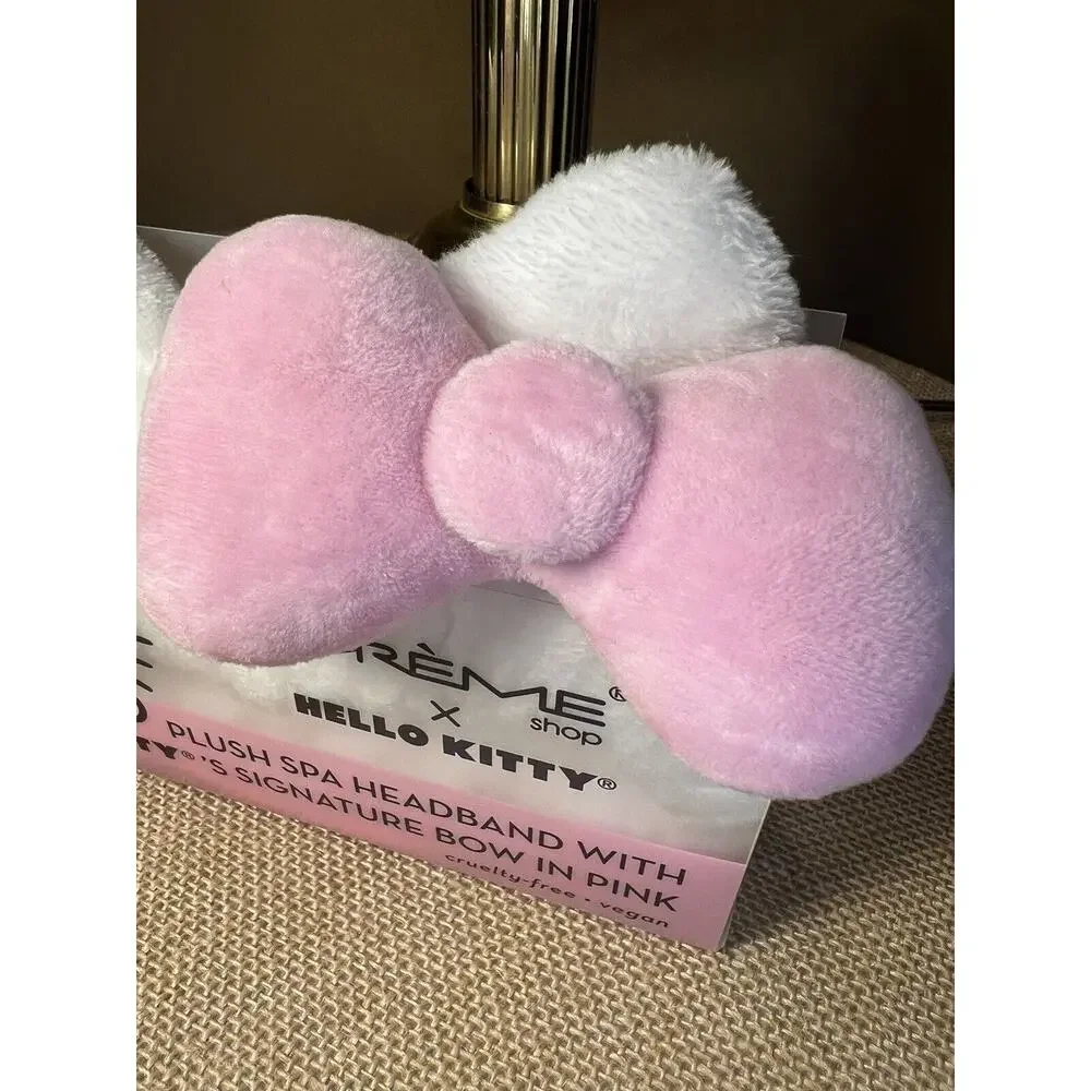 HELLO KITTY White Kitty Ears with Pink Bow Headband-NWT